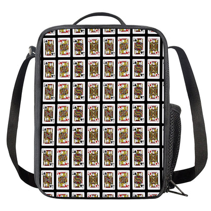 Four Jacks Playing Cards Pattern Print Crossbody Lunch Bag