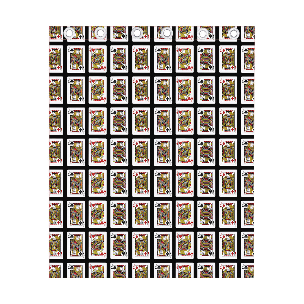 Four Jacks Playing Cards Pattern Print Curtain