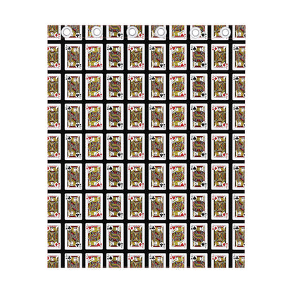 Four Jacks Playing Cards Pattern Print Curtain