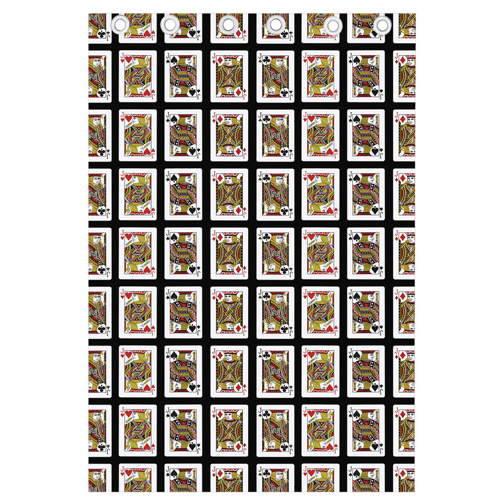 Four Jacks Playing Cards Pattern Print Curtain