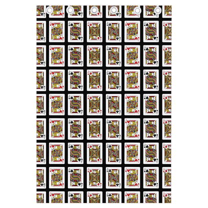 Four Jacks Playing Cards Pattern Print Curtain