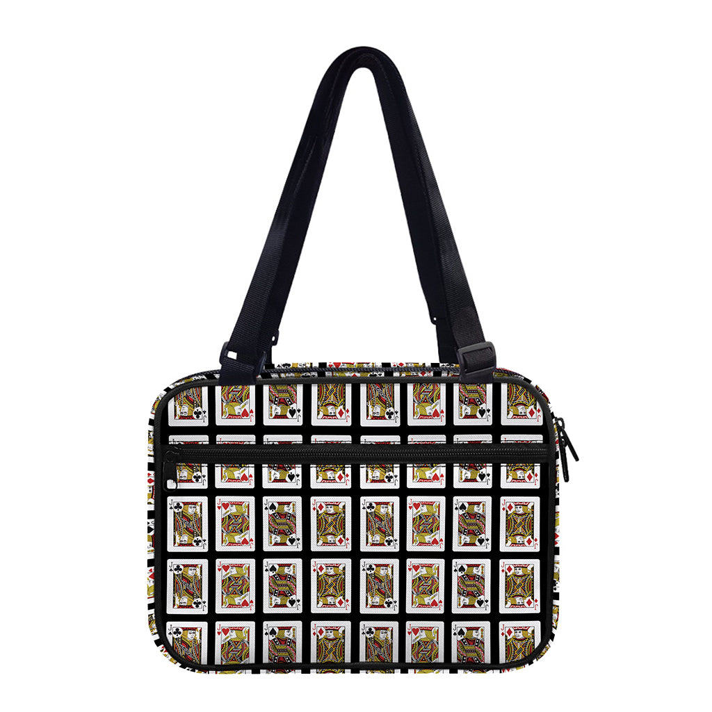 Four Jacks Playing Cards Pattern Print Double Strap Bible Bag