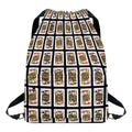 Four Jacks Playing Cards Pattern Print Drawstring Backpack