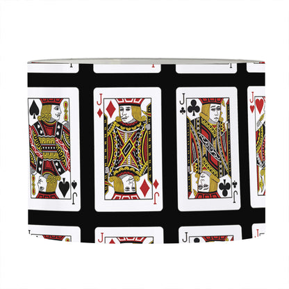 Four Jacks Playing Cards Pattern Print Drum Lamp Shade