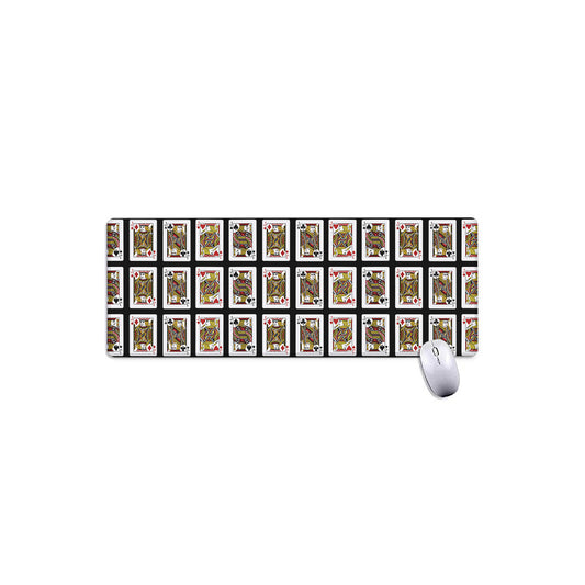 Four Jacks Playing Cards Pattern Print Extended Mouse Pad
