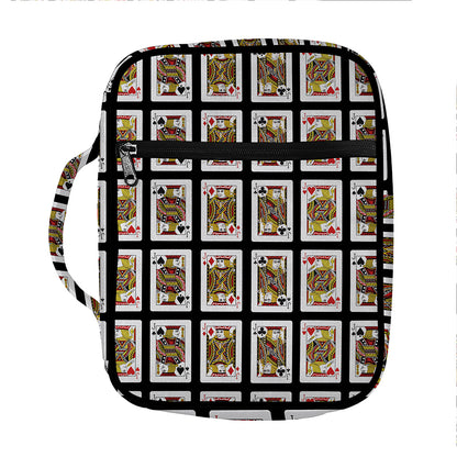 Four Jacks Playing Cards Pattern Print Front Pocket Bible Bag