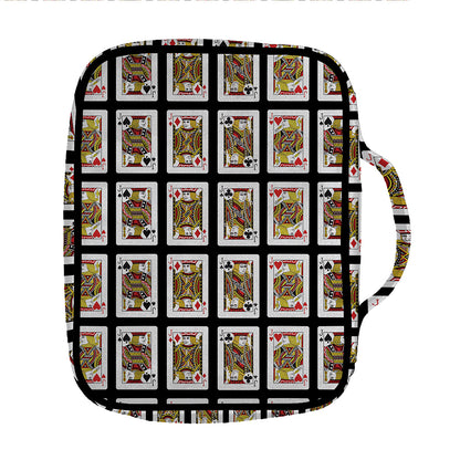 Four Jacks Playing Cards Pattern Print Front Pocket Bible Bag