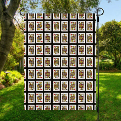 Four Jacks Playing Cards Pattern Print Garden Flag