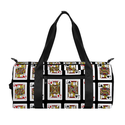 Four Jacks Playing Cards Pattern Print Gym Bag