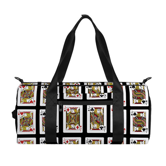 Four Jacks Playing Cards Pattern Print Gym Bag