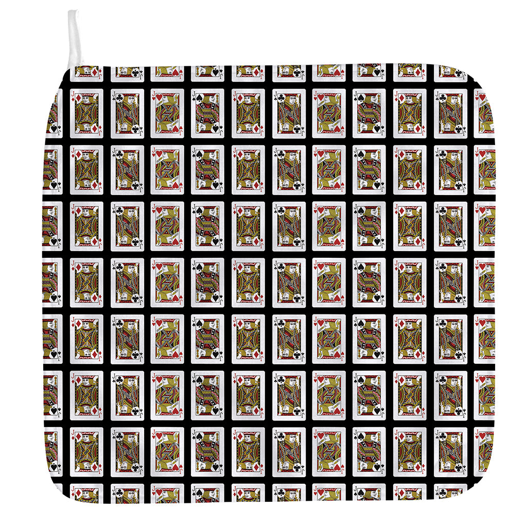 Four Jacks Playing Cards Pattern Print Hand Towel