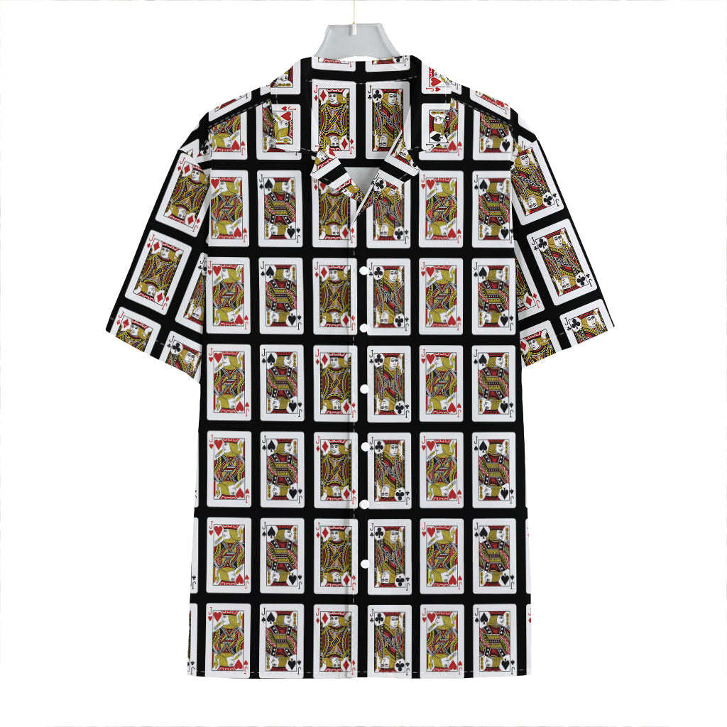 Four Jacks Playing Cards Pattern Print Hawaiian Shirt