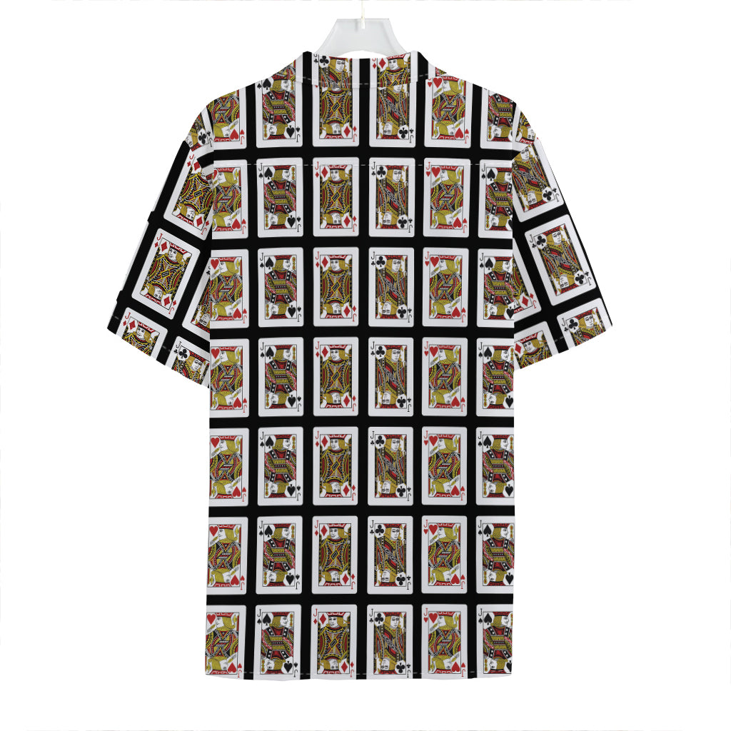 Four Jacks Playing Cards Pattern Print Hawaiian Shirt