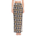 Four Jacks Playing Cards Pattern Print High Slit Maxi Skirt