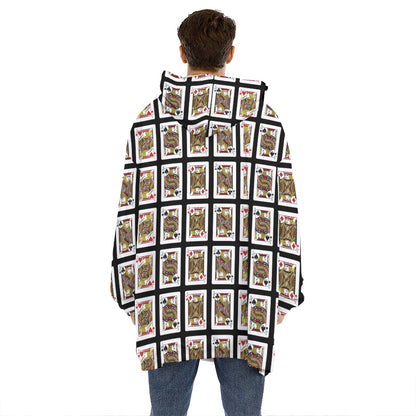 Four Jacks Playing Cards Pattern Print Hoodie Blanket