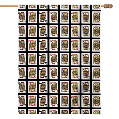 Four Jacks Playing Cards Pattern Print House Flag