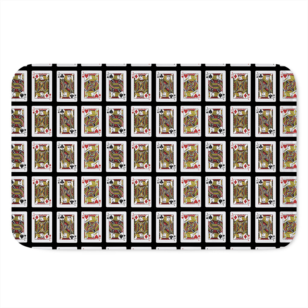 Four Jacks Playing Cards Pattern Print Indoor Door Mat