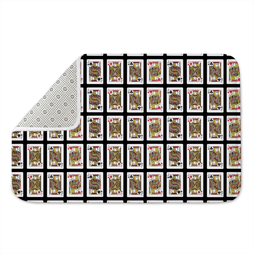 Four Jacks Playing Cards Pattern Print Indoor Door Mat