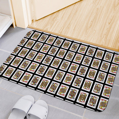 Four Jacks Playing Cards Pattern Print Indoor Door Mat