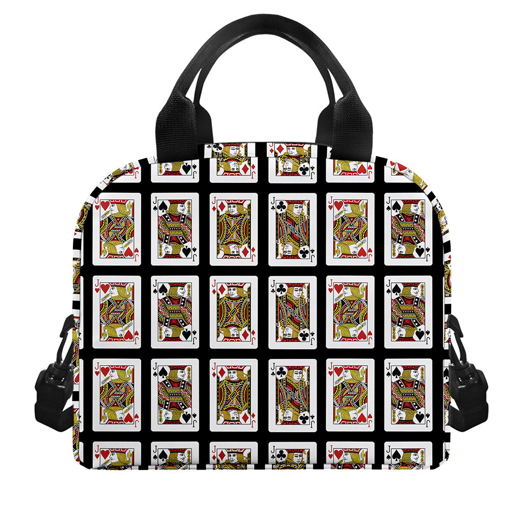 Four Jacks Playing Cards Pattern Print Insulated Lunch Bag