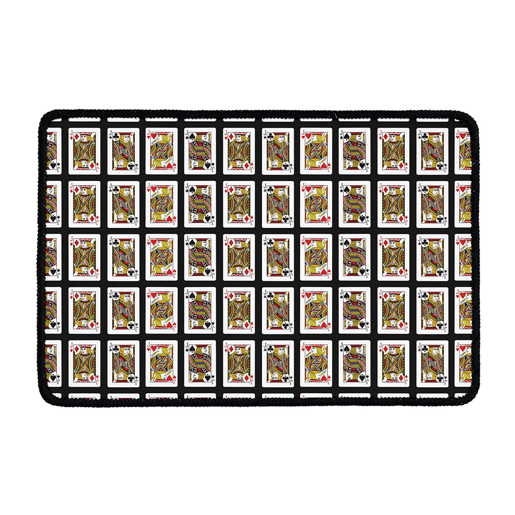 Four Jacks Playing Cards Pattern Print Kitchen Mat