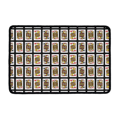 Four Jacks Playing Cards Pattern Print Kitchen Mat
