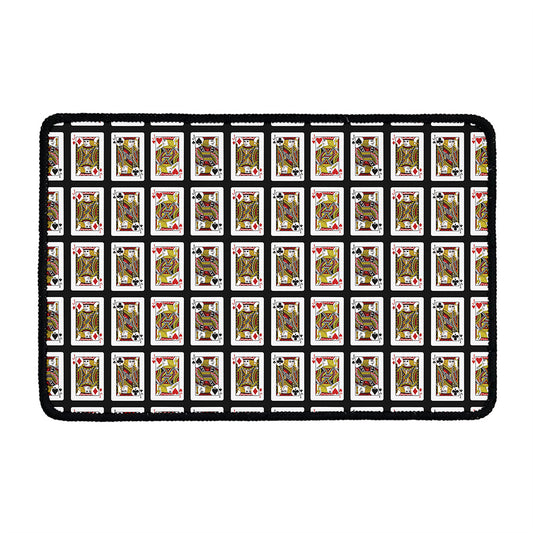 Four Jacks Playing Cards Pattern Print Kitchen Mat