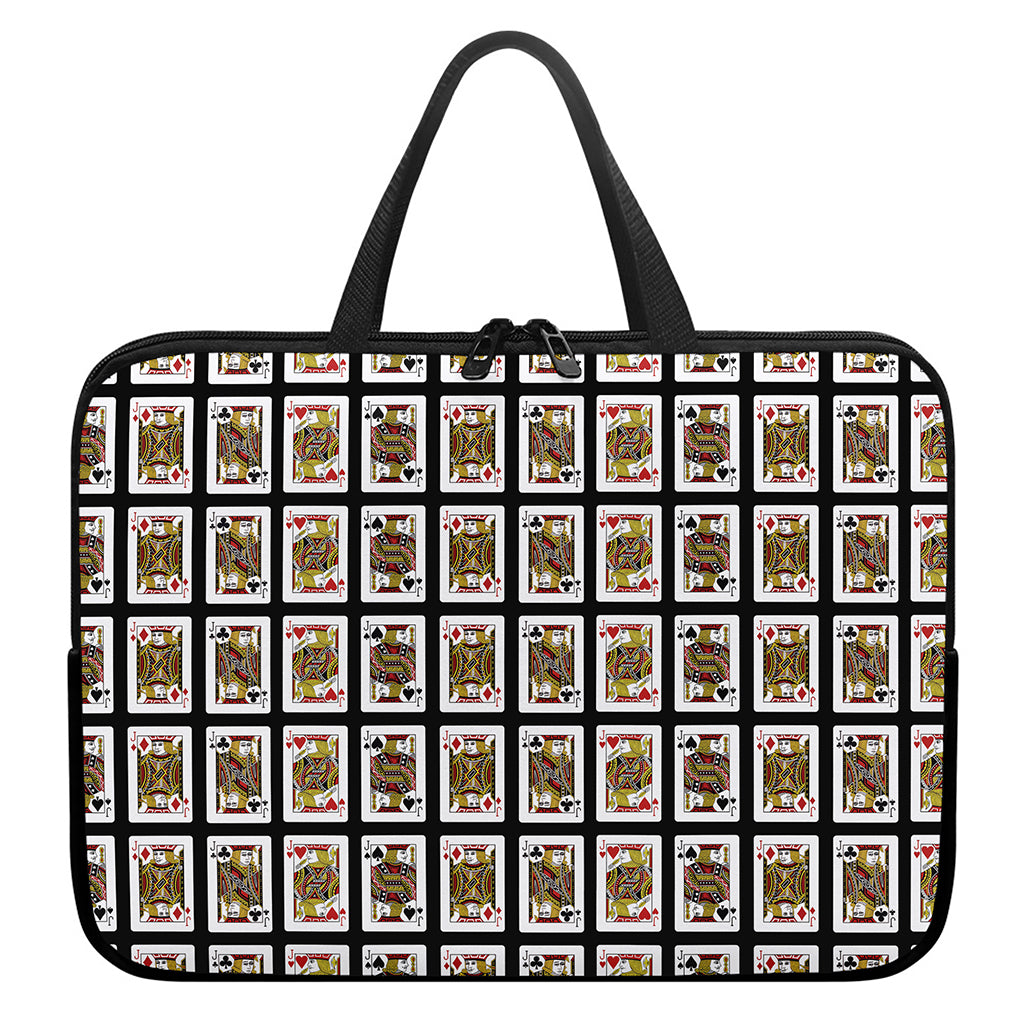 Four Jacks Playing Cards Pattern Print Laptop Sleeve With Handle