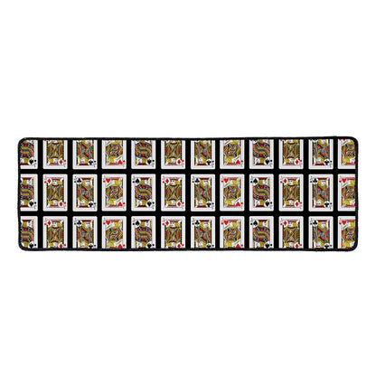 Four Jacks Playing Cards Pattern Print Long Kitchen Mat
