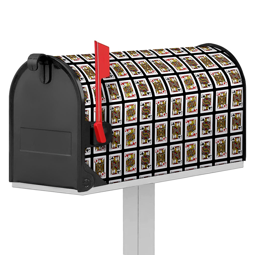 Four Jacks Playing Cards Pattern Print Mailbox Cover