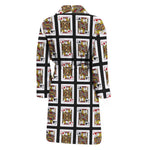 Four Jacks Playing Cards Pattern Print Men's Bathrobe