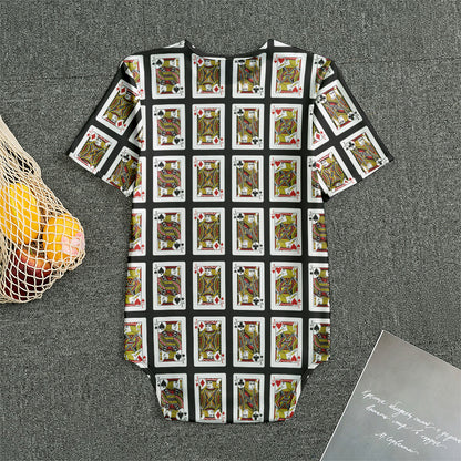 Four Jacks Playing Cards Pattern Print Men's Bodysuit