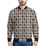 Four Jacks Playing Cards Pattern Print Men's Bomber Jacket