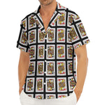 Four Jacks Playing Cards Pattern Print Men's Deep V-Neck Shirt