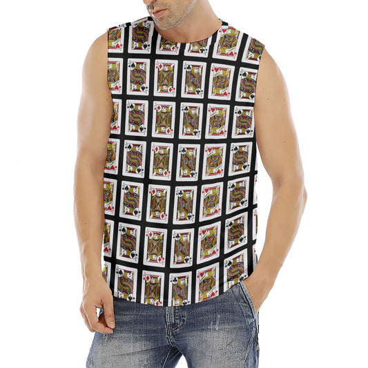 Four Jacks Playing Cards Pattern Print Men's Fitness Tank Top
