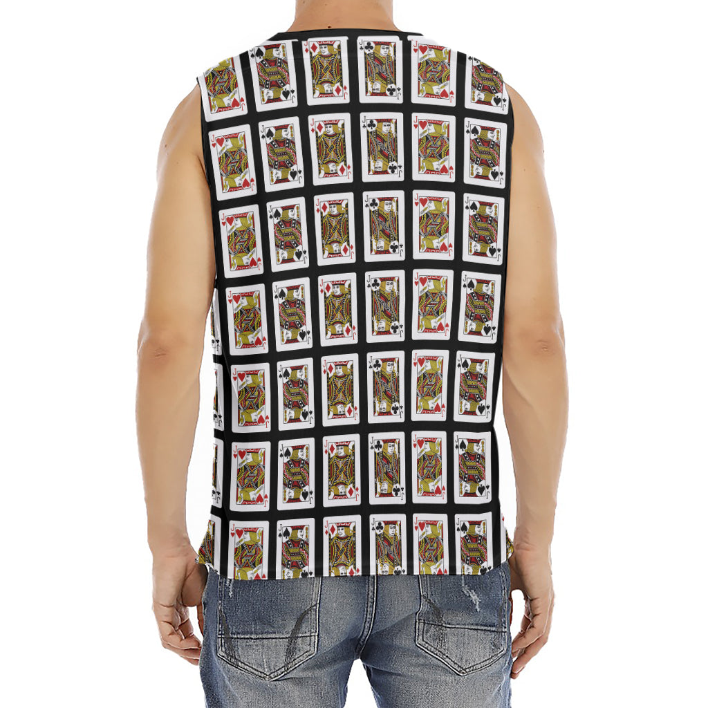 Four Jacks Playing Cards Pattern Print Men's Fitness Tank Top