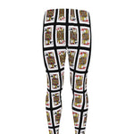 Four Jacks Playing Cards Pattern Print Men's leggings