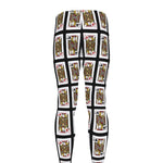 Four Jacks Playing Cards Pattern Print Men's leggings