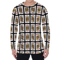 Four Jacks Playing Cards Pattern Print Men's Long Sleeve T-Shirt