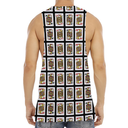 Four Jacks Playing Cards Pattern Print Men's Muscle Tank Top