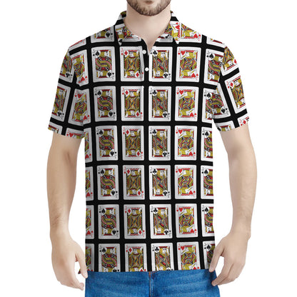 Four Jacks Playing Cards Pattern Print Men's Polo Shirt