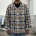 Four Jacks Playing Cards Pattern Print Men's Shirt Jacket