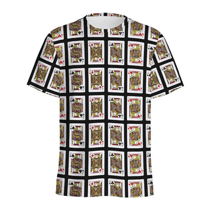 Four Jacks Playing Cards Pattern Print Men's Sports T-Shirt