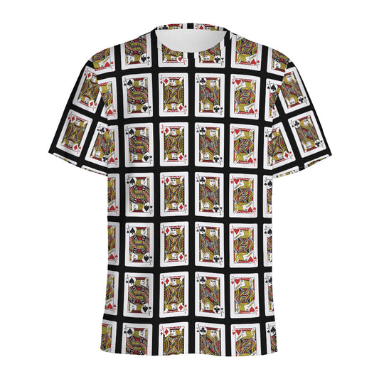 Four Jacks Playing Cards Pattern Print Men's Sports T-Shirt