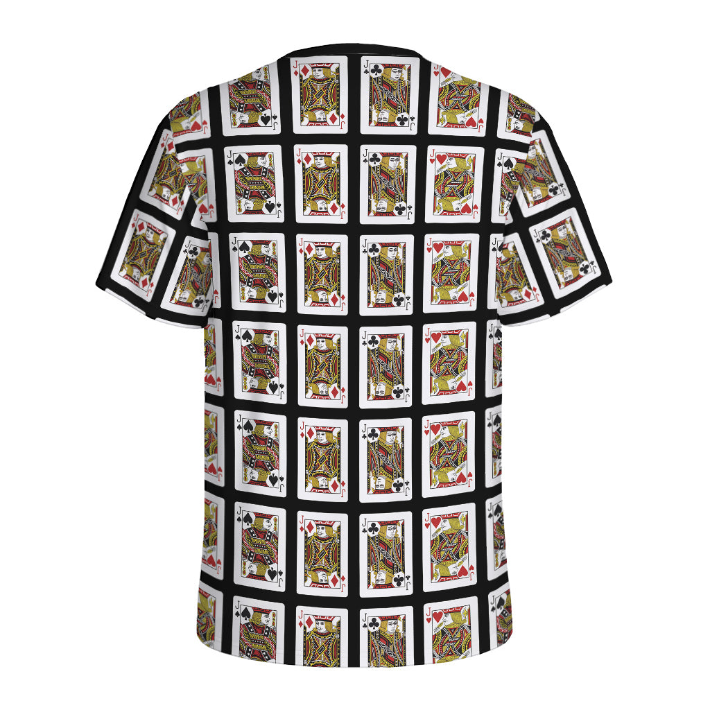 Four Jacks Playing Cards Pattern Print Men's Sports T-Shirt