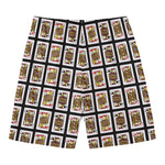 Four Jacks Playing Cards Pattern Print Men's Swim Trunks
