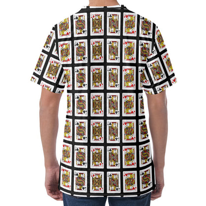 Four Jacks Playing Cards Pattern Print Men's Velvet T-Shirt