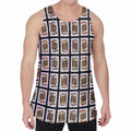 Four Jacks Playing Cards Pattern Print Men's Velvet Tank Top