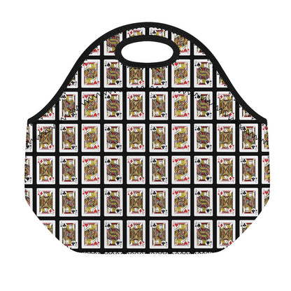 Four Jacks Playing Cards Pattern Print Neoprene Lunch Bag