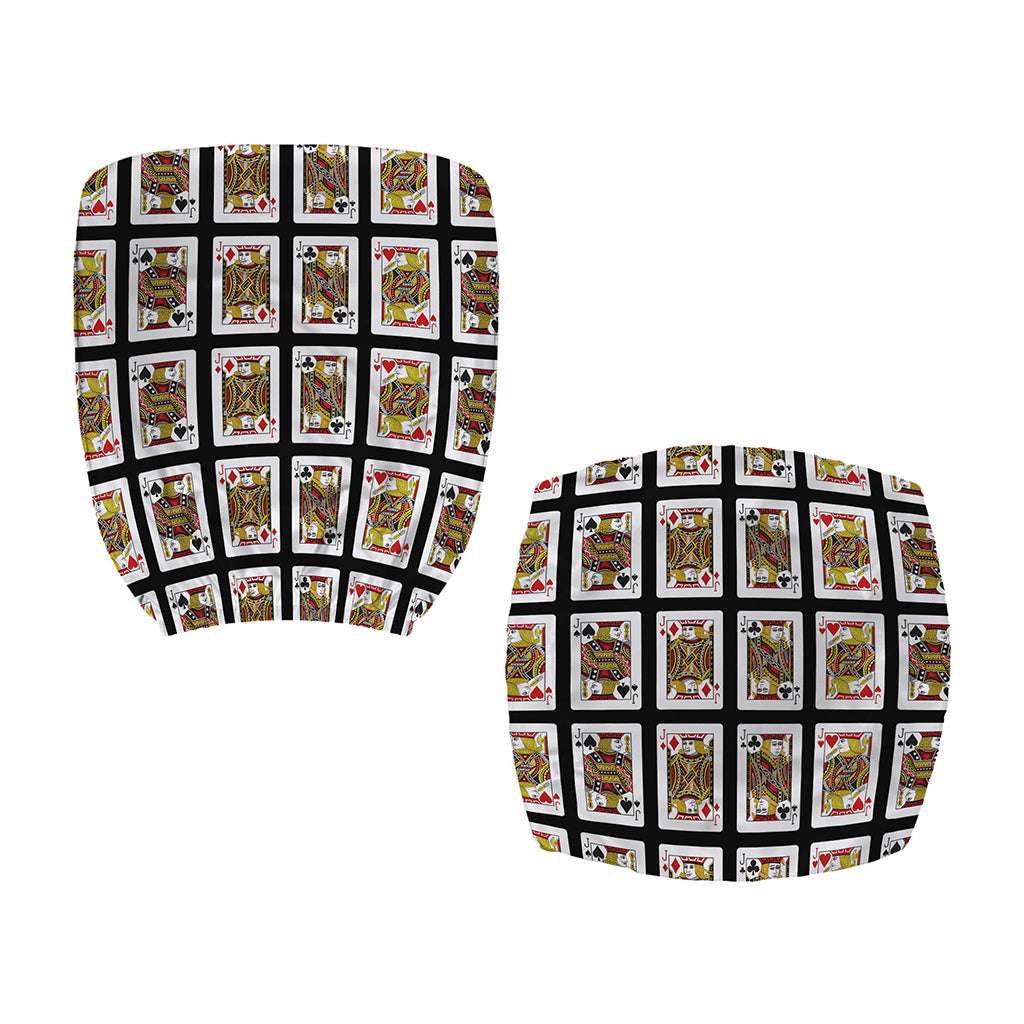 Four Jacks Playing Cards Pattern Print Office Chair Cover